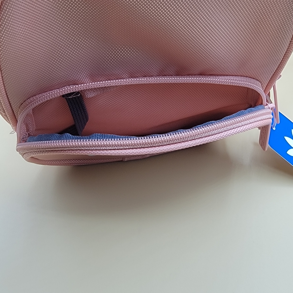 Adidas Mini 10" Pink White Backpack Girl's Ladies Kid's Zipper Bag New With Tags - Picture 6 of 8